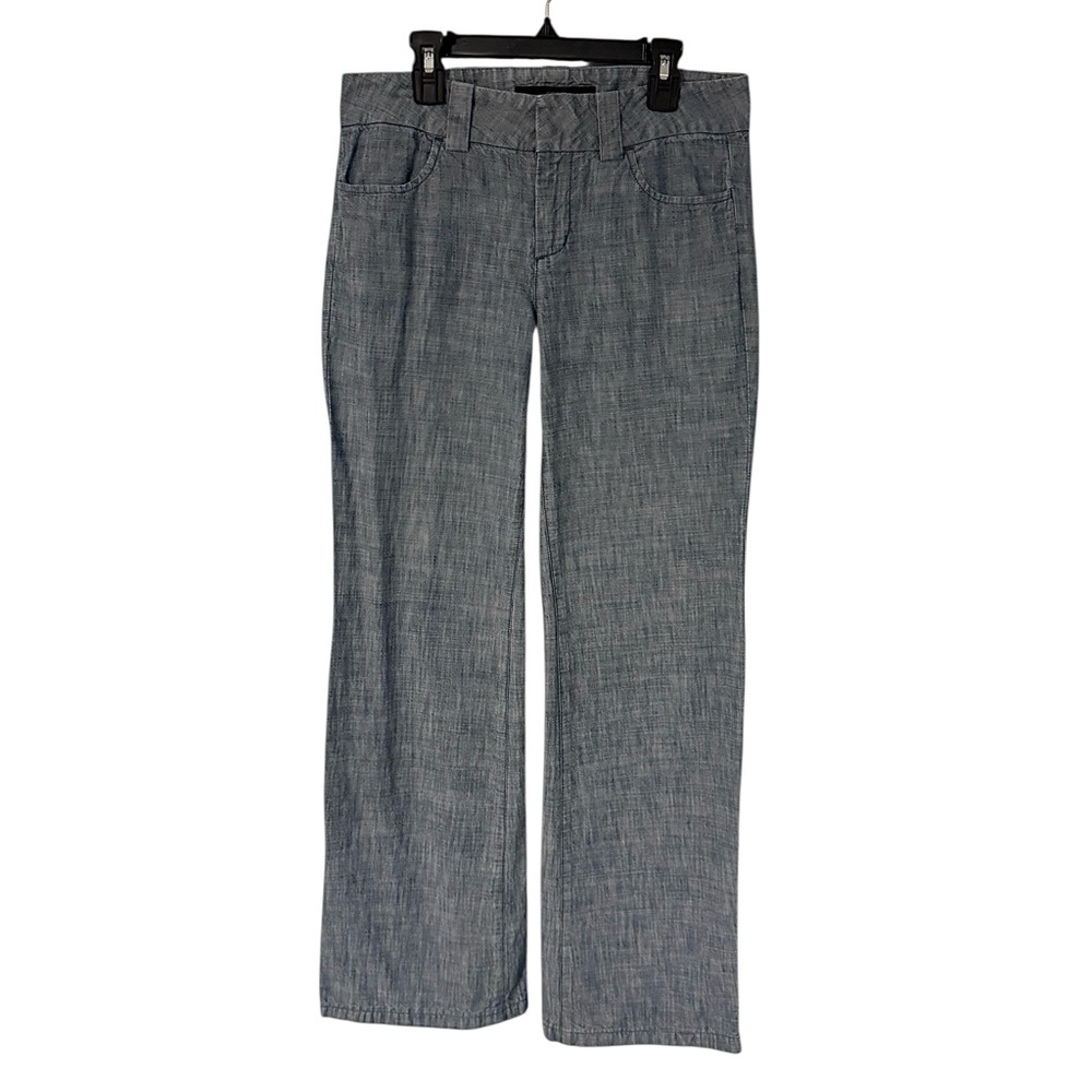 Joes Jeans Chambray 100% Cotton Mid Rise Wide Leg Trouser Pants Size 28 NWOT